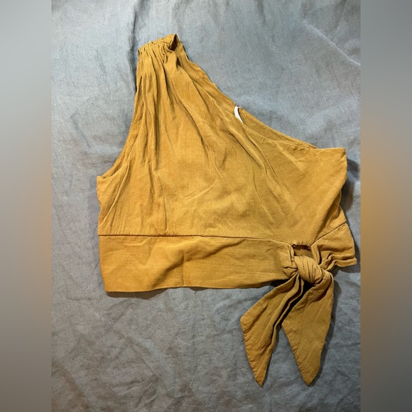 Free People — One Shoulder Tie Waist Crop Top - Picture 2 of 11